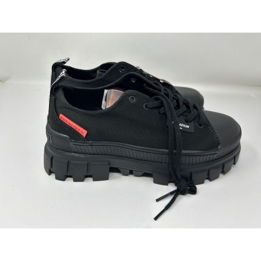 Palladium Revolt Lo TX Black Textile Platform Lug Sole Sneakers Womens Size 9